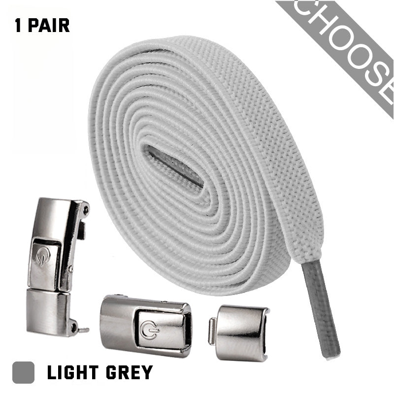 Press Lock No-Tie Flat Shoelaces