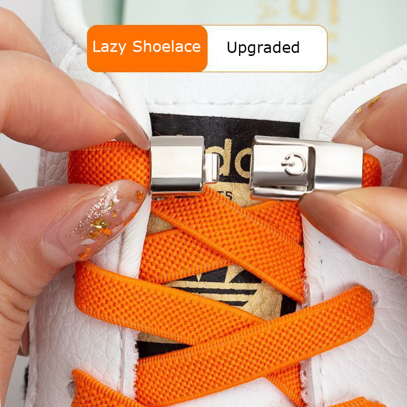 Press Lock No-Tie Flat Shoelaces