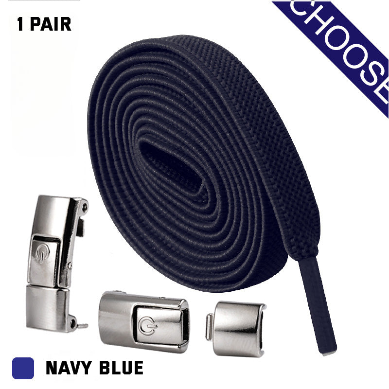Press Lock No-Tie Flat Shoelaces