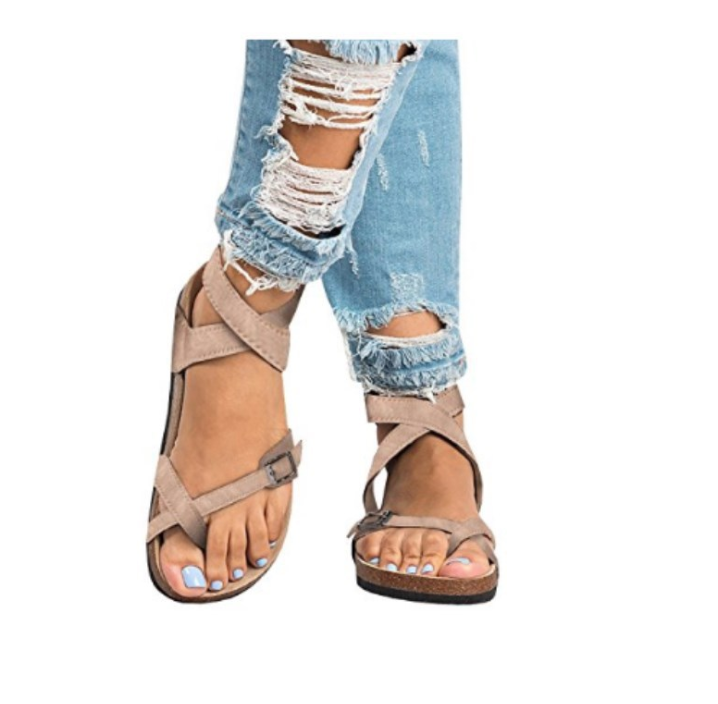 Women's Roman Strap Cork Sandals
