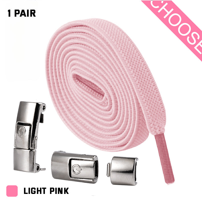 Press Lock No-Tie Flat Shoelaces
