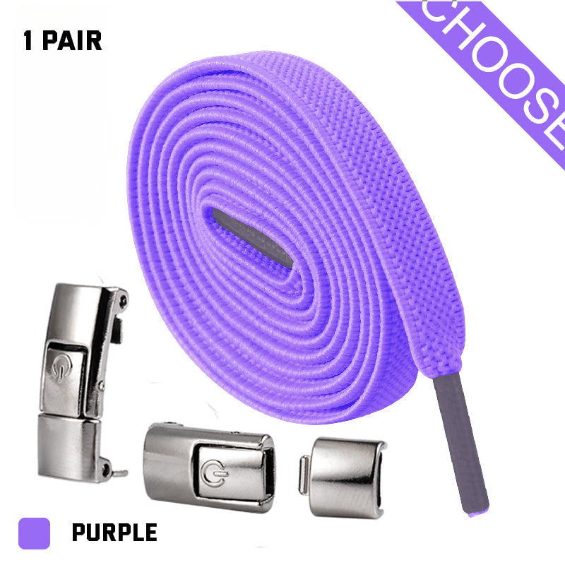 Press Lock No-Tie Flat Shoelaces